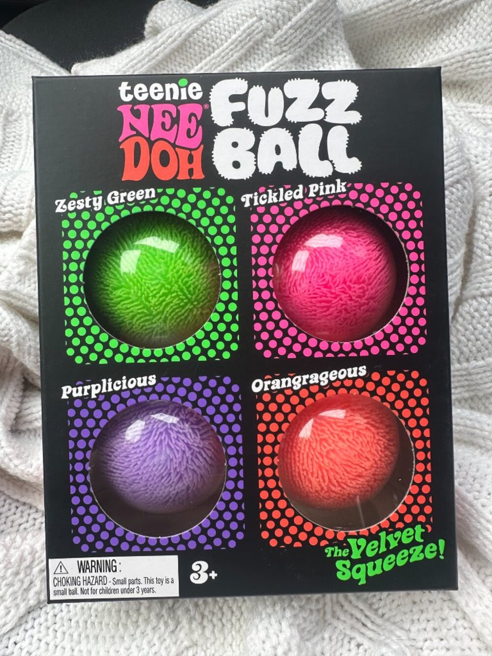 Teenie NeeDoh Fuzzball 4-pack